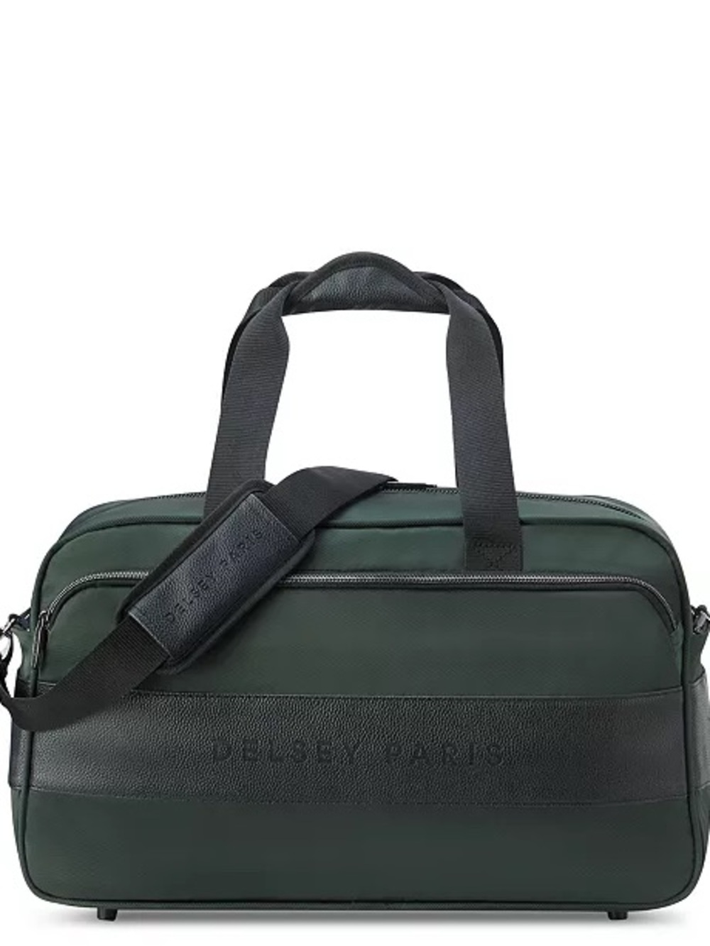 Delsey Paris Men's Dark Green Laptop Weekender Bag duffel bag, luggage